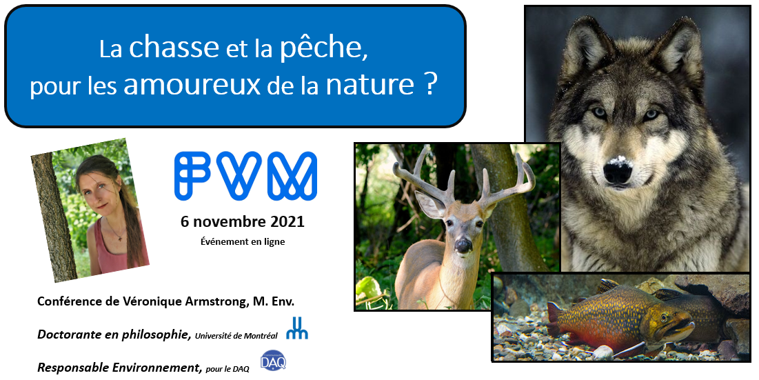 Conférence de Véronique Armstrong « La chasse et la pêche : pour les amoureux de la nature ? »