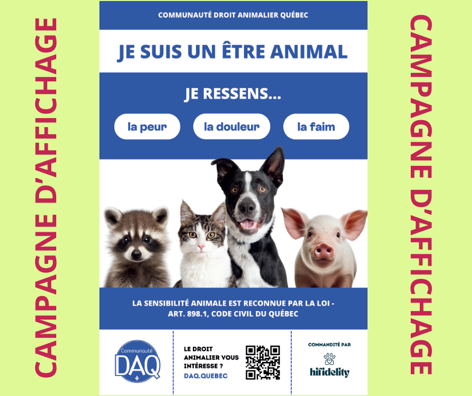 La campagne « Je suis un être animal » :